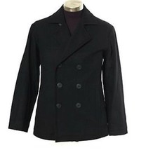 Haggar Men&#39;s Winter Outerwear Church Black coat Wool blend Peacoat Jacket XL$195 - £94.95 GBP