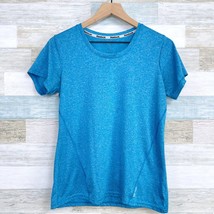 Reebok Activewear Tech Tee Blue Short Sleeve Crew Neck Gym Workout Women... - £10.93 GBP