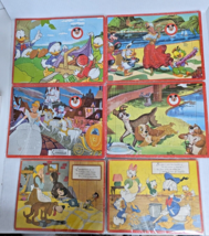 6 Vintage 1950s Walt Disney Various Characters Jaymar Child Frame Tray Puzzles - £45.62 GBP