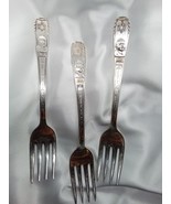 Litvin 6&quot; Silver Plate Collector Forks BIRTH OF ISRAEL 1948 Set Of 3  - €16,87 EUR
