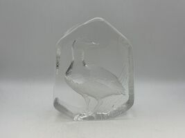 Mats Jonasson Sweden Crystal 7" Canadian Goose Art Glass Sculpture - $79.99