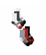 Athletic Works Boy&#39;s Crew Socks 6 Pair Size LARGE 3-9 NEW White Red Black - $275.59 MXN