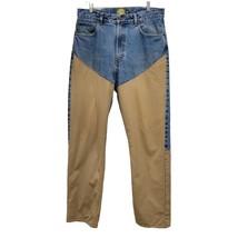 Cabelas Outdoor Jean Mens Size 34 x 35 Long Blue and Brown - £21.07 GBP