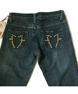 Seven7 Vintage Women&#39;s Boot Cut Jeans Size 24, Studded Embellished Pocke... - $72.06