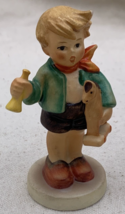 Hummel Boy with Toy Horse and Horn Figurine Goebel Germany 239 Vintage - £11.32 GBP