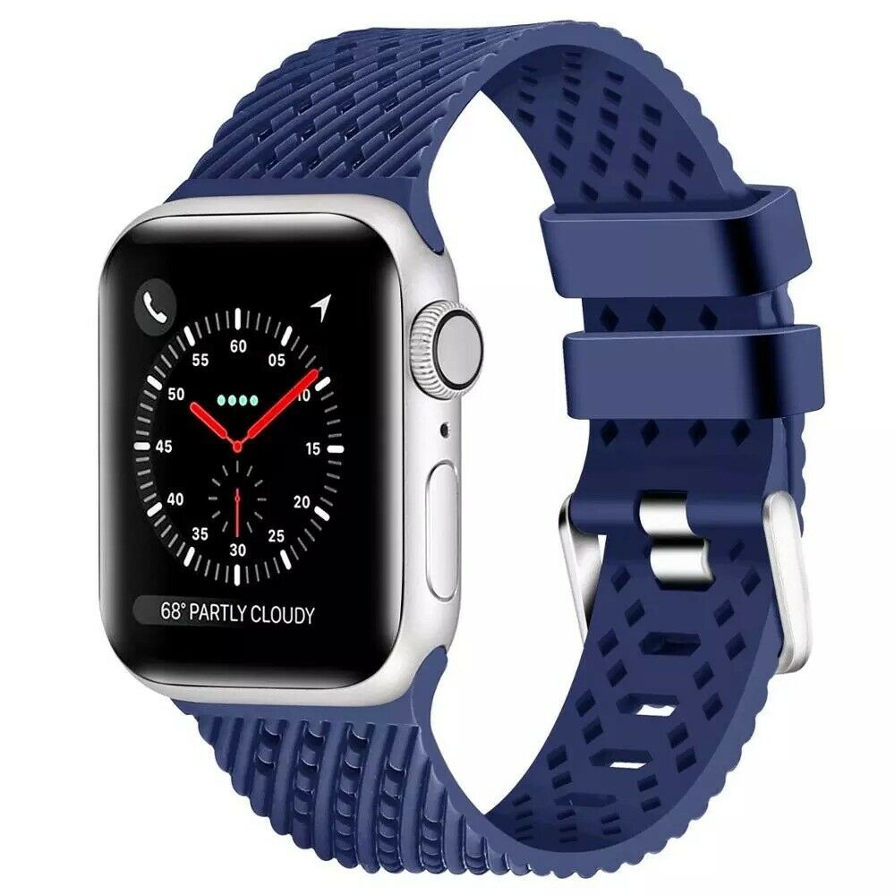 Silicone Band Strap for Apple Watch Series Sports 38/40/41/42/44/45 mm 1/2/3/4/5 - £7.93 GBP