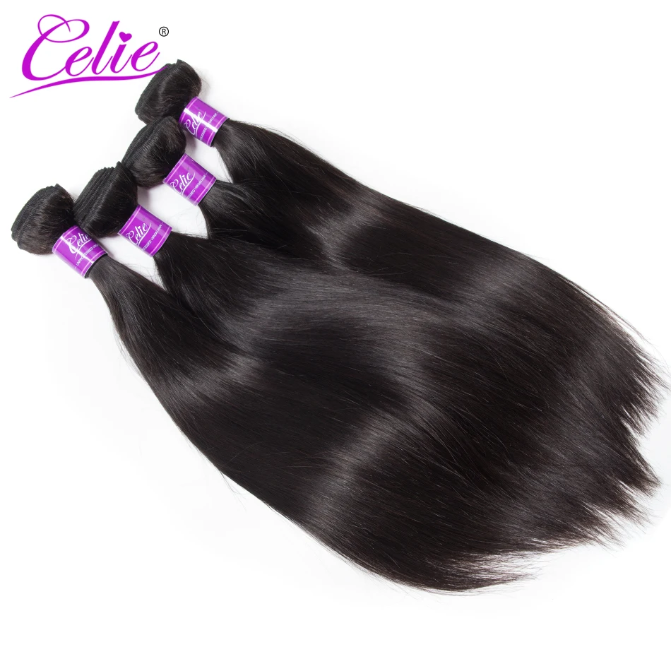 Celie Straight Hair Bundles Brazilian Hair Weave Bundle Deals 3/4 Pcs Remy Hair - £76.61 GBP+