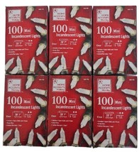Home Accents Holiday 22 ft. 100 Clear Mini Incandescent Lights Bulb Lot Of 6 Box - £47.59 GBP