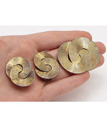 NAPIER 925 Silver - Vintage Interlocked Hoops Brooch Pin &amp; Earrings Set ... - $126.85 CAD
