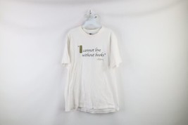 Vtg Mens XL Distressed Library of Congress I Cannot Live Without Books T-Shirt - £27.65 GBP