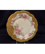 RAPHAEL WEILL &amp; CO. GOLD EMBOSSED FLORAL LIMOGES 9 3/4&quot; PLATE - EXCELLENT - £78.62 GBP