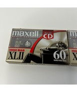 Set (2)Maxell XLII Blank Cassettes 60 Minutes High Bias - New Sealed - F... - £9.16 GBP