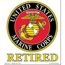 United States Marine Corps Logo Semper Fi Retired Sticker 3.25&quot; - $8.47