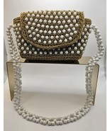 Vintage Italian Metallic Gold Small Beaded Shoulder Bag Purse - $49.16 CAD