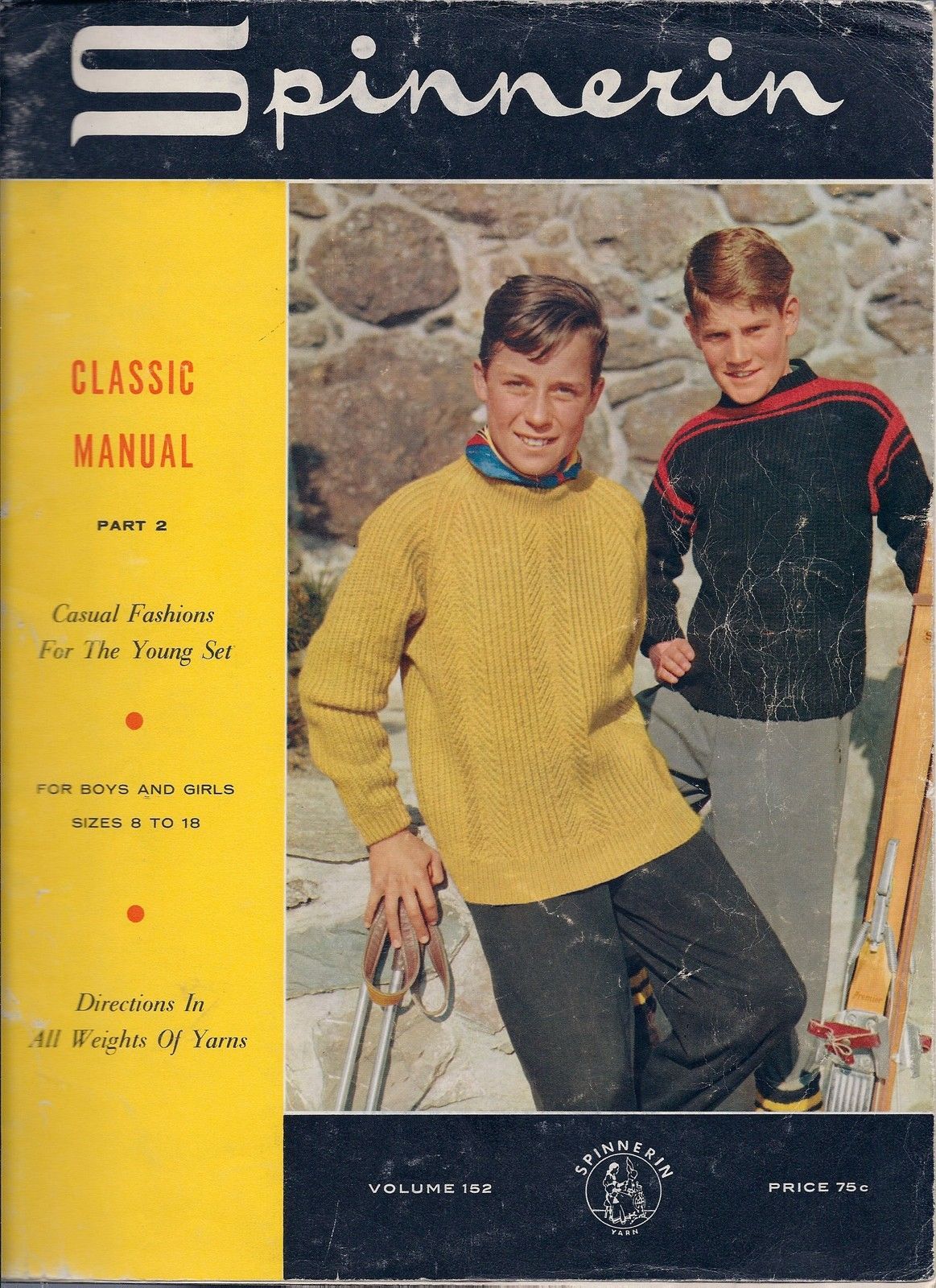 Spinnerin Yarn Craft Magazine Classic Manual Part II for Boys and Girls -1965 - $2.00