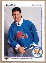 1990-91 Upper Deck #352 Owen Nolan Quebec Nordiques RC Rookie - £1.61 GBP