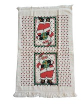 1987 Holiday Kitchen Dish Hand Towels Christmas Santa Clause Made in USA... - $11.83