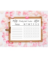 weekly habit tracker. mental health and wellness, daily habit tracker pd... - $2.80 CAD
