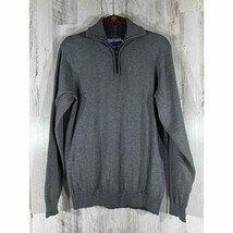 Report Collection Mens Pullover 1/4 Zip Gray Sweater Size Small READ - £8.71 GBP