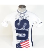 K-Swiss USA Kwick Dri White Red Blue 3/4 Zip Short Sleeve Cycling Jersey... - £71.93 GBP