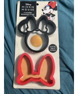 Disney 2021 Minnie Mouse 2pc Silicone Breakfast Mold Rings for Eggs Panc... - $13.86 CAD