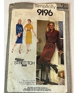 Simplicity Sewing Pattern 9196 Misses Pullover Dress &amp; Tie Belt Size 10-... - €6,94 EUR