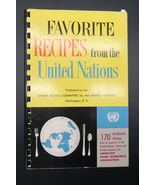 Vtg 1956 Favorite Recipes from the United Nations Unique Unusual Menu Ideas - $28.01 CAD