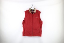 Columbia PHG Mens XL Spell Out Performance Hunting Gear Full Zip Fleece Vest Red - £33.44 GBP