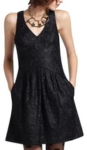 New Anthropologie Leifsdottir Embroidered Applique Sleeveless Black Dress - £23.15 GBP