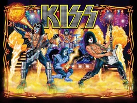 KISS Band 24 x 32 Pinball Stage Shot Reproduction Poster - Rock Collecti... - £35.39 GBP