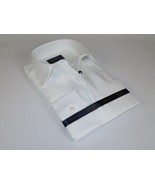 Men 100% Cotton Shirt Manschett Quesste Turkey Slim Fit 6047-01 White Fancy - £48.70 GBP