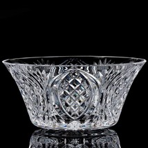 Waterford Crystal Irish Circle Bowl Diamond Rosettes Curtis 10&quot; Ireland ... - $454.00
