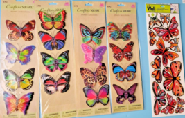 16 beautiful 3d butterflies from Crafter&#39;s square decals + Wall Jumbo Stickers - £14.48 GBP