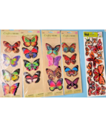 16 beautiful 3d butterflies from Crafter&#39;s square decals + Wall Jumbo St... - £14.48 GBP