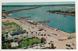 Aerial View Clearwater Beach &amp; Marina Old Cars Florida FL UNP Postcard c1960s - £6.25 GBP