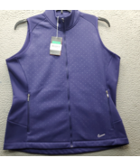 Nike Golf Tour Performance Vest Womens XL Purple Polka Dot Therma-Fit Fu... - $59.60