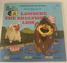 Vintage Walt Disney Lambert The Sheepish Lion See Hear Read Book w/ Record #351 - £16.14 GBP