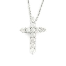 Authenticity Guarantee 
Diamond Cross Religious Pendant Necklace 14K White Go... - £2,107.06 GBP