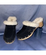 UGG Black Suede & Sheepskin Clog/Mule/Slip-on KALIE S/N 5426, Women Size 6  - $99.00
