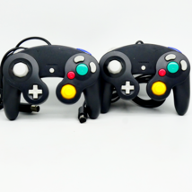 Lot of 2 3rd Party Nintendo GameCube Controllers Black Wired Tested Grea... - $26.80