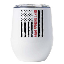 Best Grammy Ever Tumbler 12oz Vintage American Flag Cup Christmas Gift For Mom - £17.96 GBP