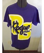 ROGUE STATUS MEN&#39;S GUYS PURPLE TEE T-SHIRT W/ YELLOW R&amp;S  LOGO ON CHEST ... - £14.13 GBP