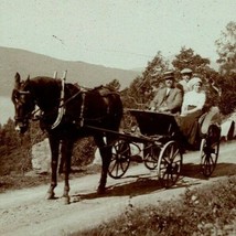 Vtg Postcard RPPC 1900s Richel &amp; His Horse Rhubarb - Horsedrawn Carriage - $8.86