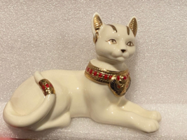 1999 Lenox Egyptian Cat Porcelain Ivory Figurine 4.75" *No Box/Display* BT1 - $29.99