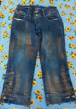 Raw Blue Lady Low Rise Jeans Capri Womens Sz 5/6 Stretch Distressed  NWOT - $23.76