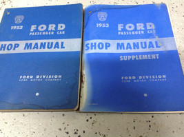 1952 Ford Passenger Car Service Shop Workshop Manual Set W Supplement OEM - $39.95