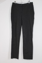 Chico&#39;s 0 (S 4) Charcoal Gray Ponte Faux-Pocket Elastic Waist Pants - $28.49
