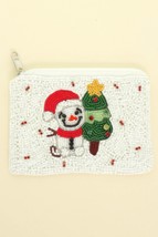  Christmas Theme Jeweled Beaded Coin Bag - $29.35