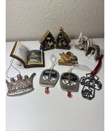 Lot of 9 Nativity Creche Religious Christmas Holiday Ornaments Decor - $375.15 MXN