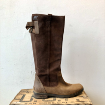 7.5 - Sorel Dark Brown Suede Waterproof Tall Side Zip Emelie Boots 1011KD - £59.95 GBP